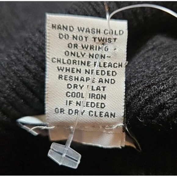 Carmen Marc Valvo Women Black Long Sleeveless Turtleneck Sweater Small Tunic NWT - Picture 7 of 8